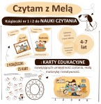 książeczki 1 i 2 / nauka czytania + 25 kart edukacyjnych