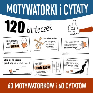 MOTYWATORKI i CYTATY - 120 karteczek dobrych myśli 