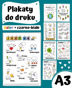 A3 PLAKATY do druku - kolor i czarno-białe