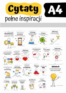 22 cytaty / A4 / pełne inspiracji  i pozytywnych myśli