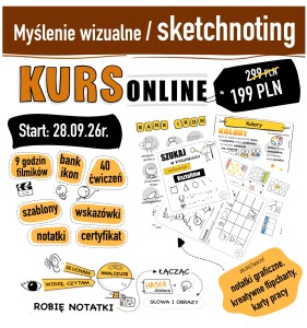 Kurs ONLINE /  MYŚLENIE WIZUALNE, sketchnoting 